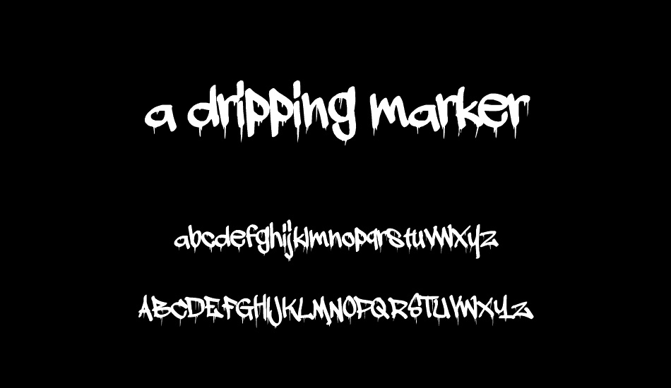 a dripping marker font