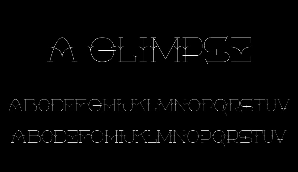 A Glimpse font