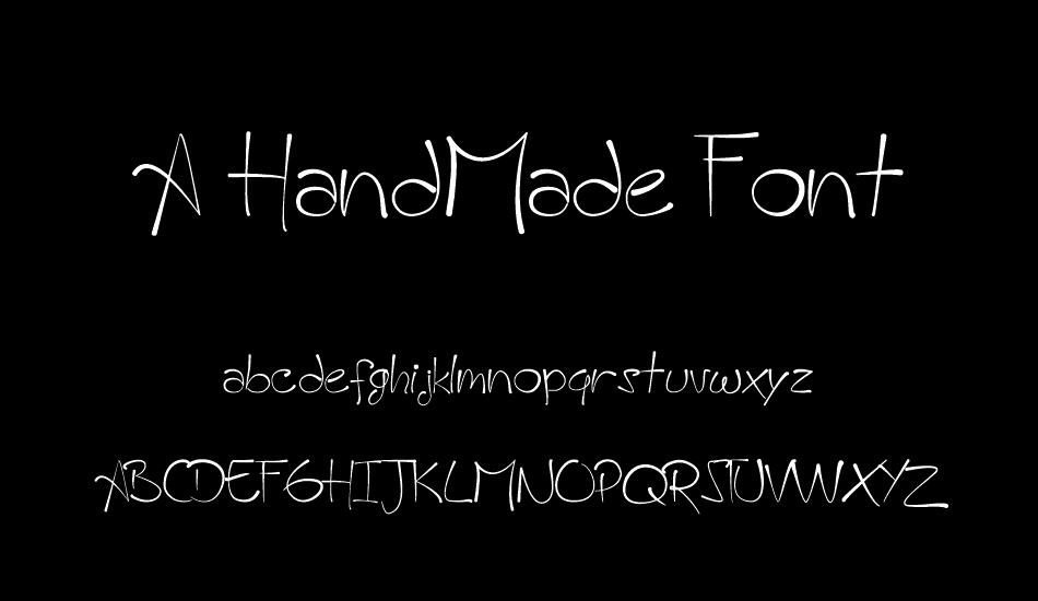 A HandMade Font font