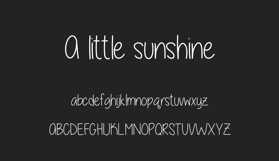 A little sunshine font