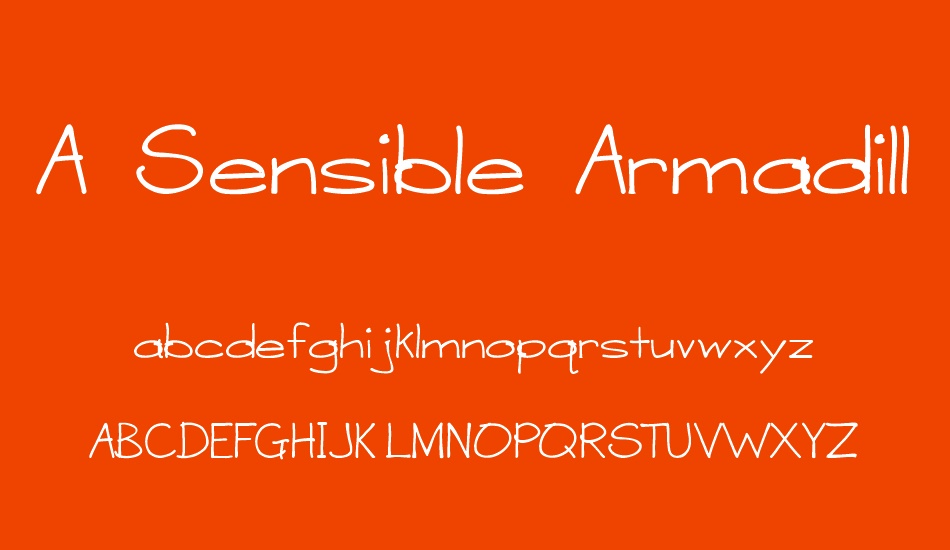 A Sensible Armadillo font