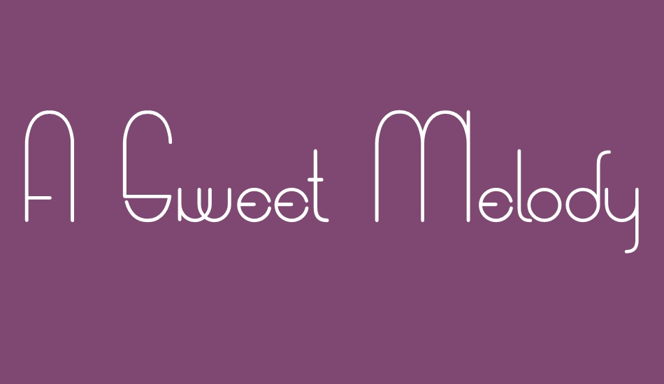 A Sweet Melody My Lady font big