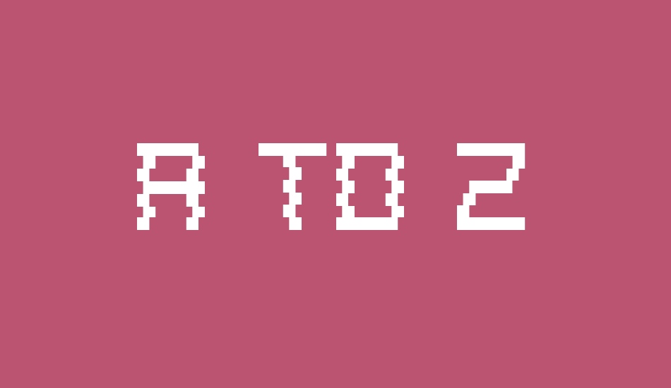 A to Z font big