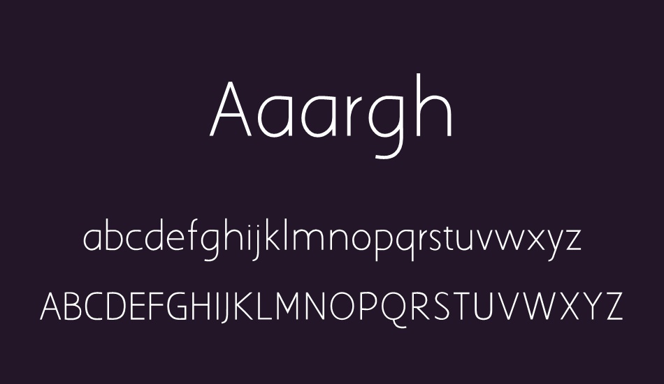 Aaargh font