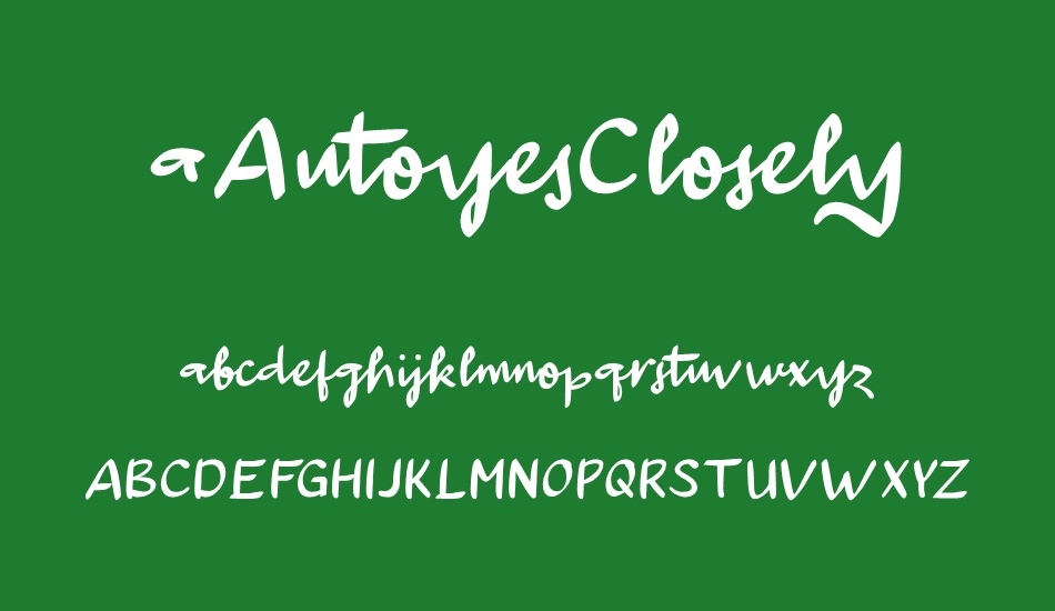 aAutoyesClosely font