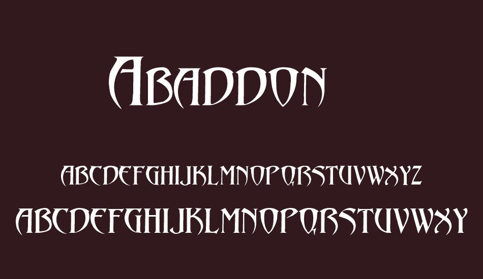 Abaddon™ font