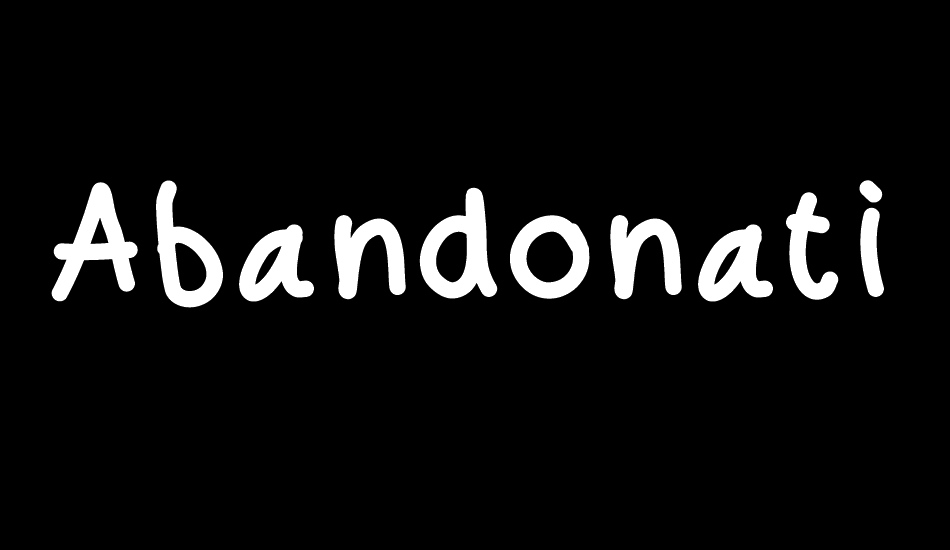 Abandonation font big