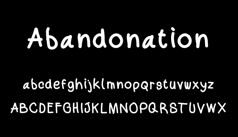 Abandonation font