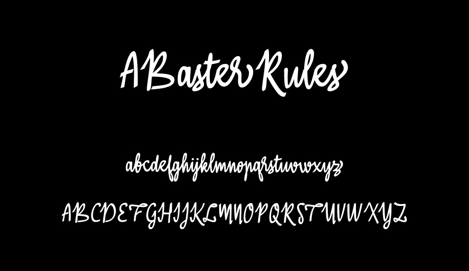 ABasterRules font