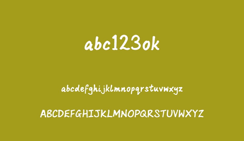 abc123ok font