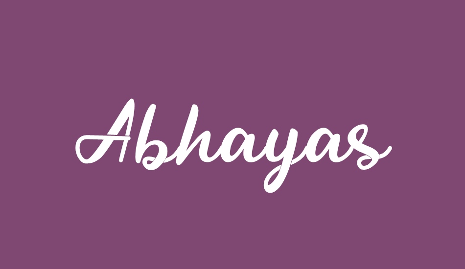 Abhayas font big