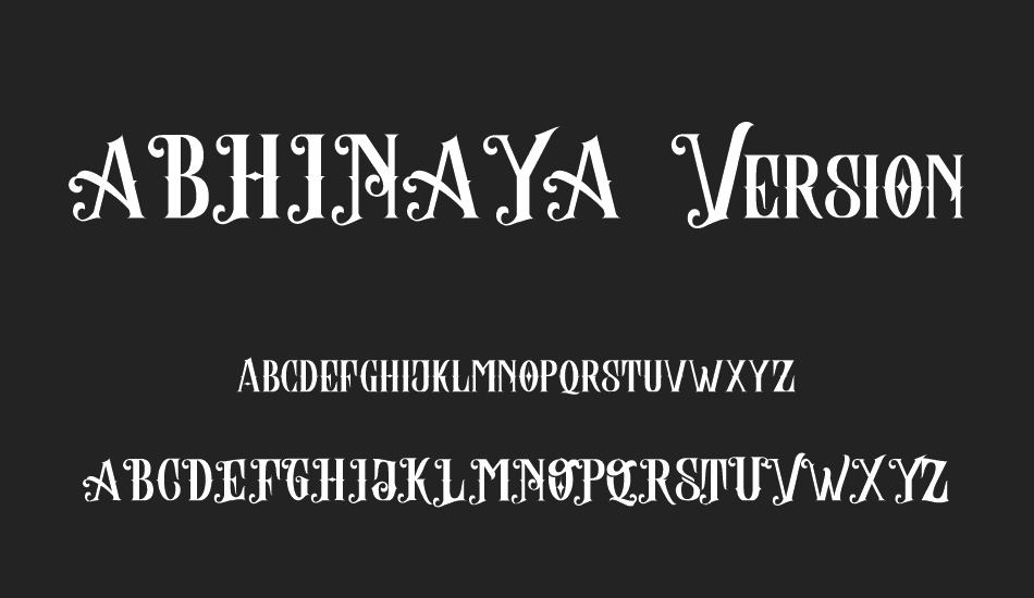 ABHINAYA Free Version font