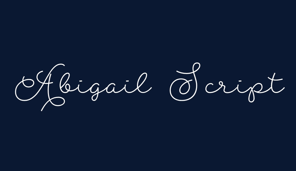 Abigail Script Demo font big