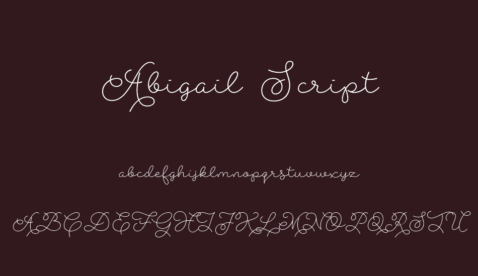 Abigail Script Demo font