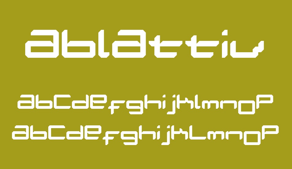 Ablattive font