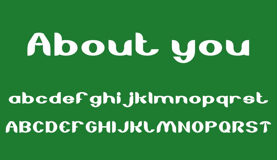 About you font