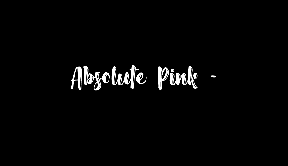 Absolute Pink Free Font