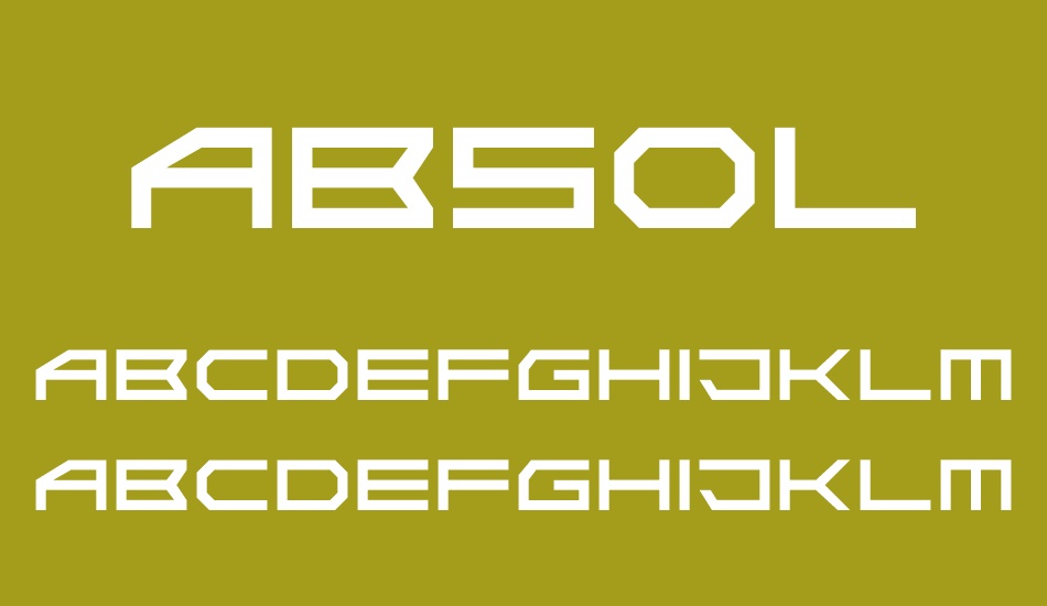 Absolute Zero font