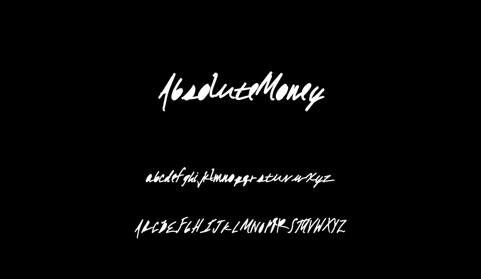 AbsoluteMoney font