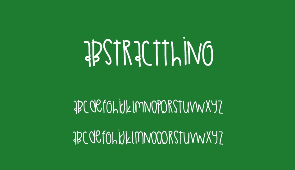 AbstractThing font