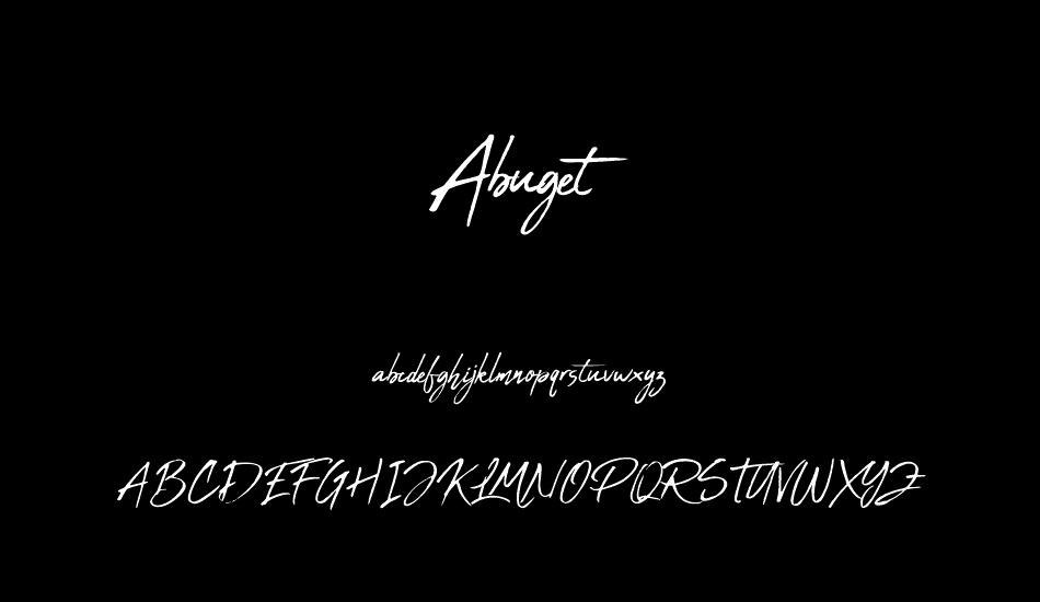 Abuget font