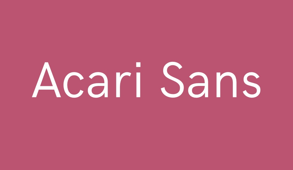 Acari Sans font big