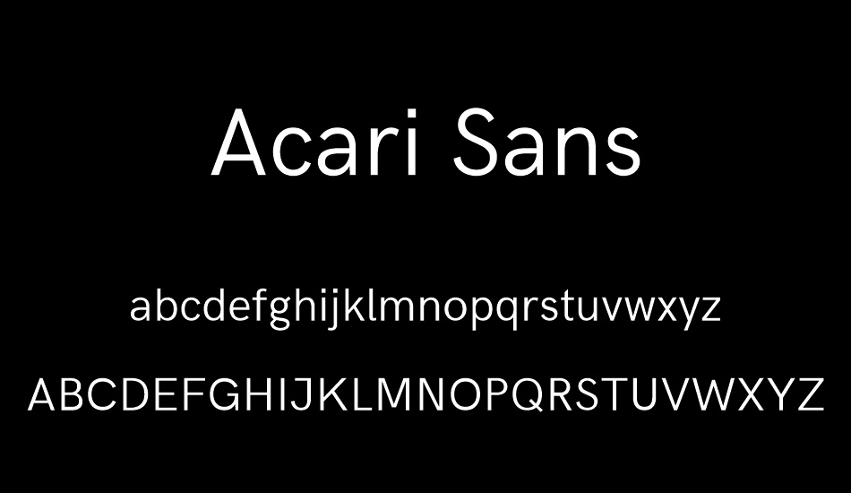 Acari Sans font