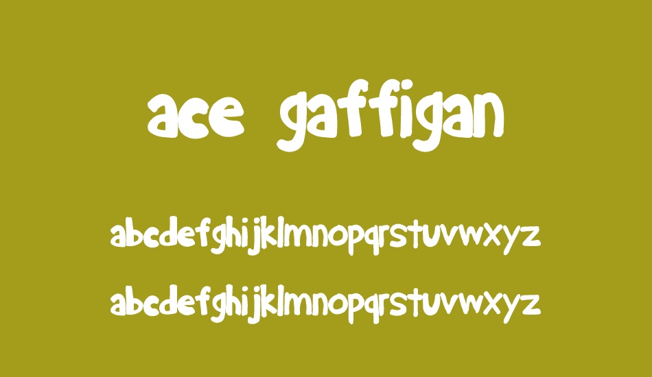 ace gaffigan font