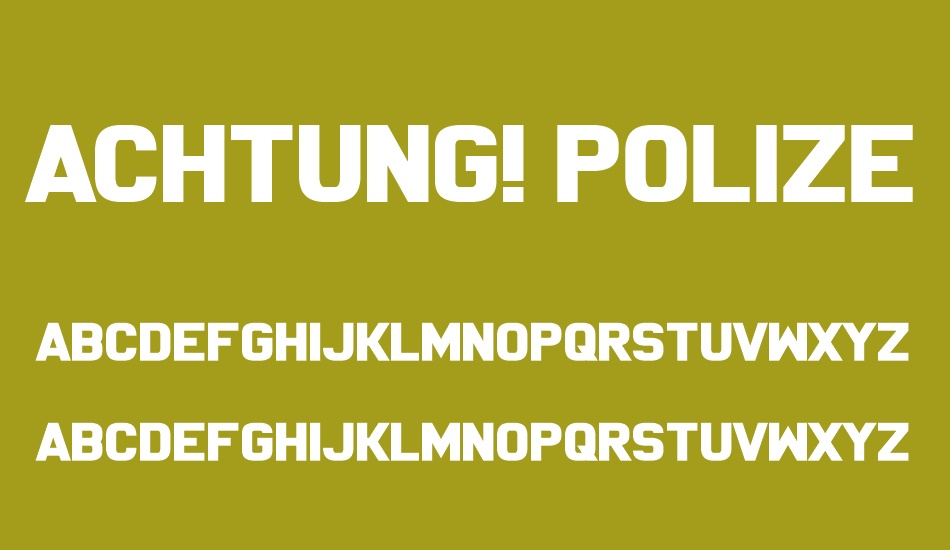 Achtung! Polizei font