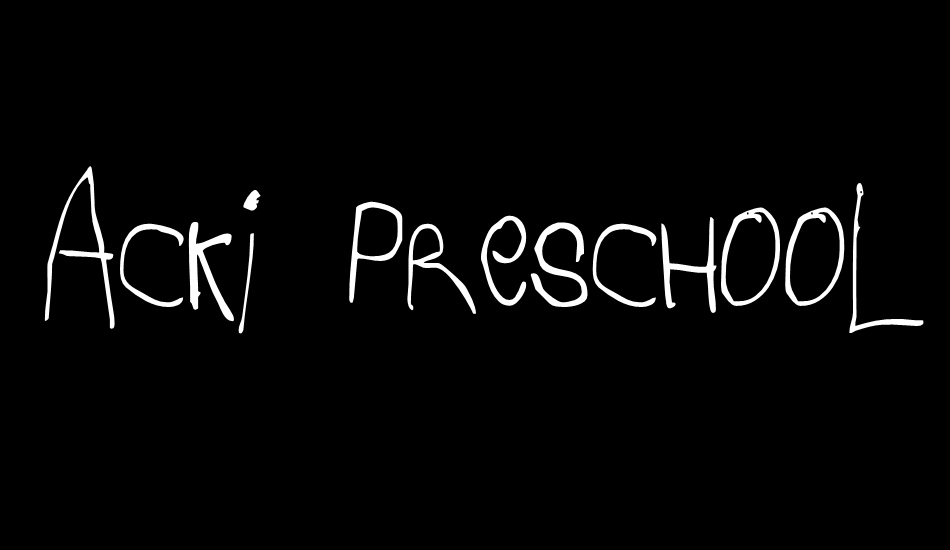 Acki Preschool font big