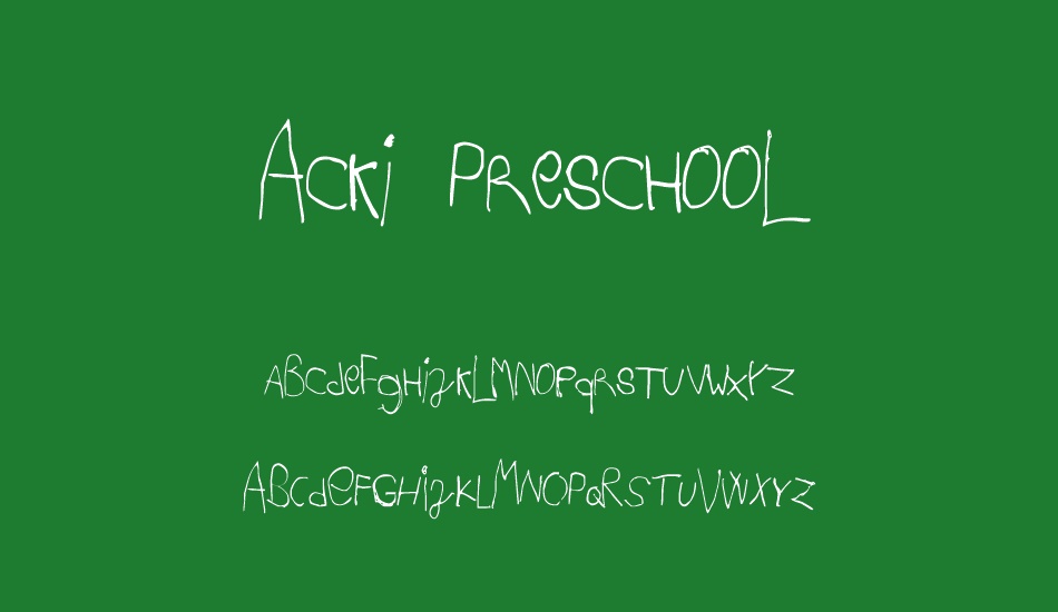 Acki Preschool font