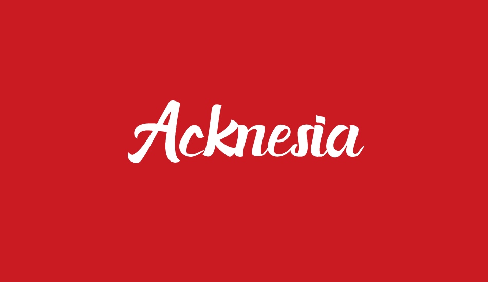 Acknesia font big