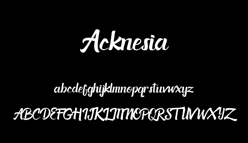 Acknesia font