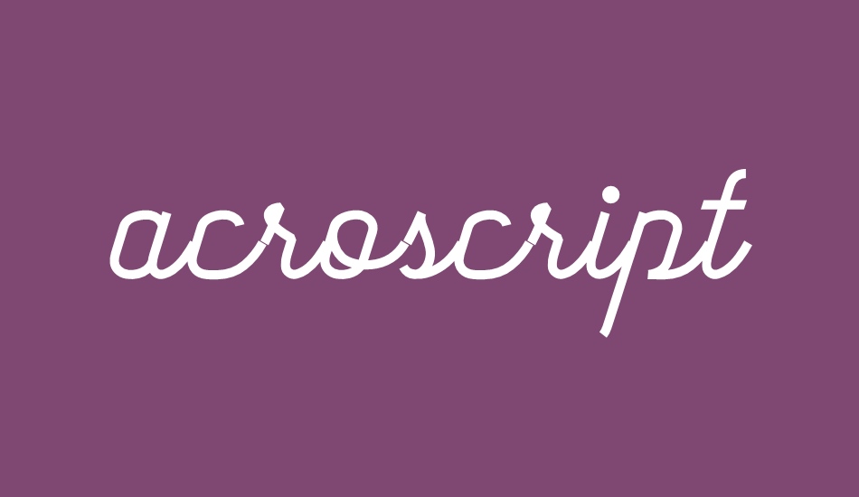 acroscript font big