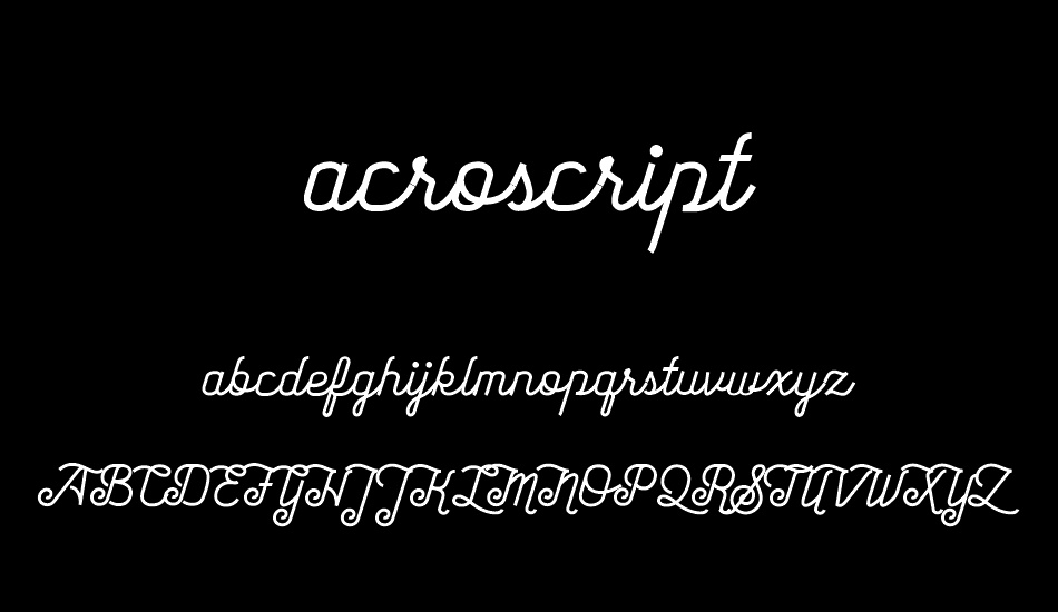 acroscript font