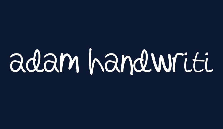 adam handwriting test font big