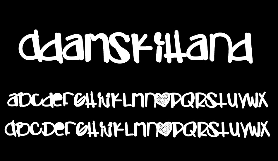 AdamskiHand font