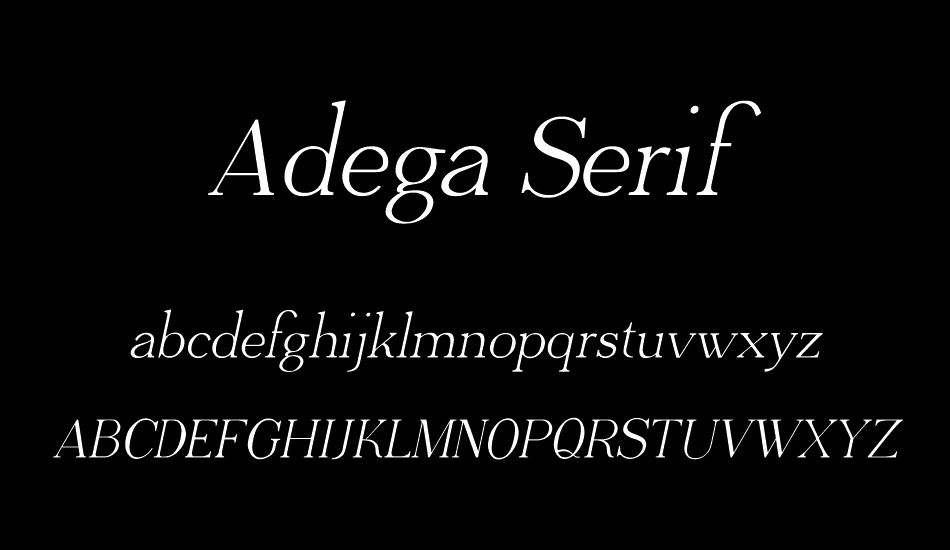 Adega Serif font