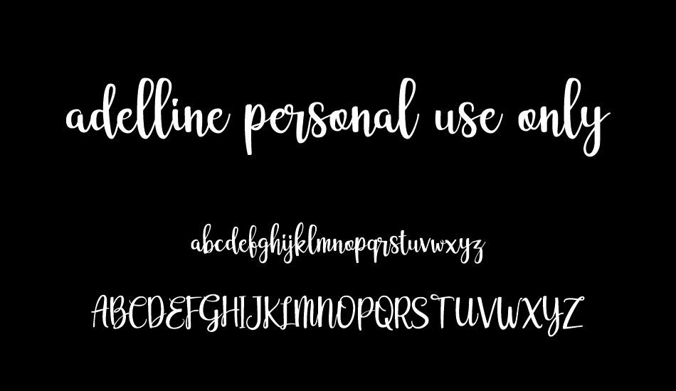 adelline personal use only font