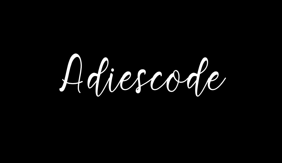 Adiescode font big