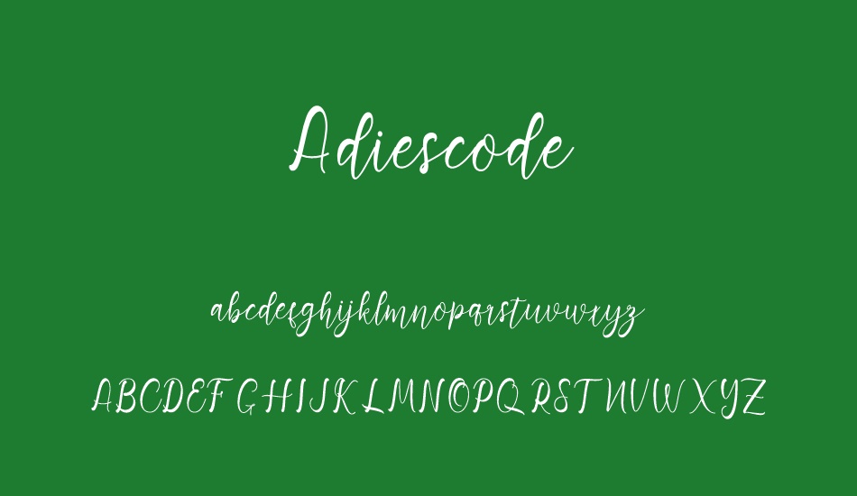 Adiescode font