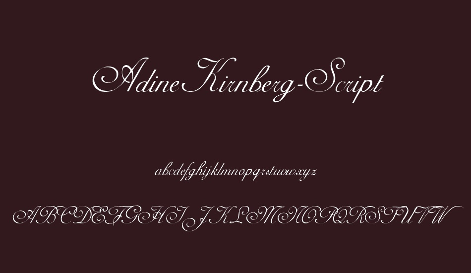 AdineKirnberg-Script font