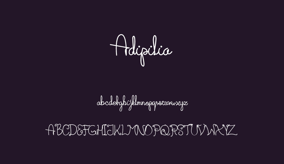 Adipilia font