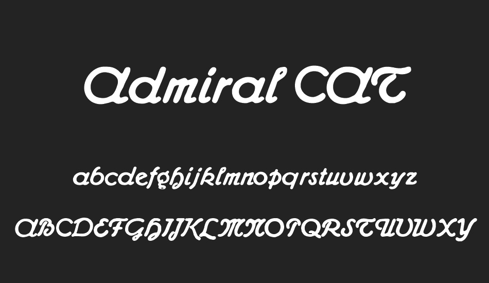 Admiral CAT font