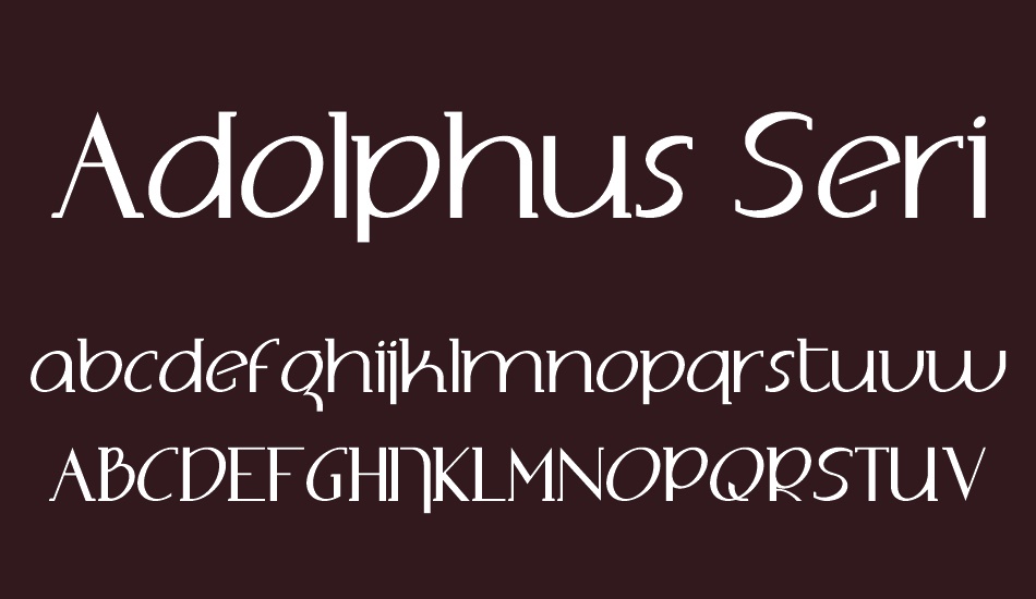 Adolphus Serif font