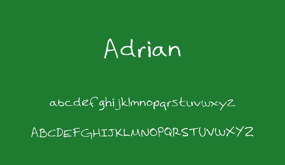 Adrian font