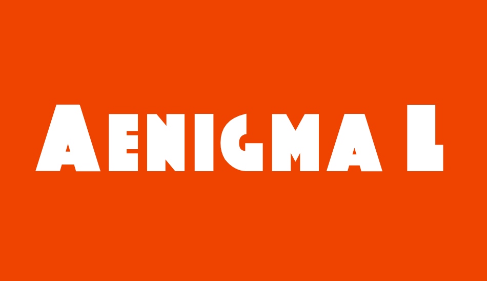 Aenigma LDR font big