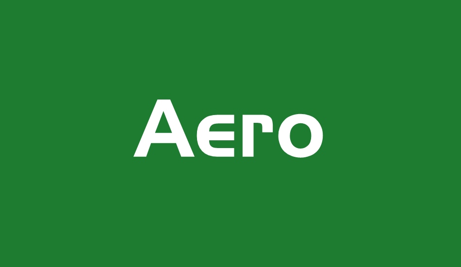 Aero free font