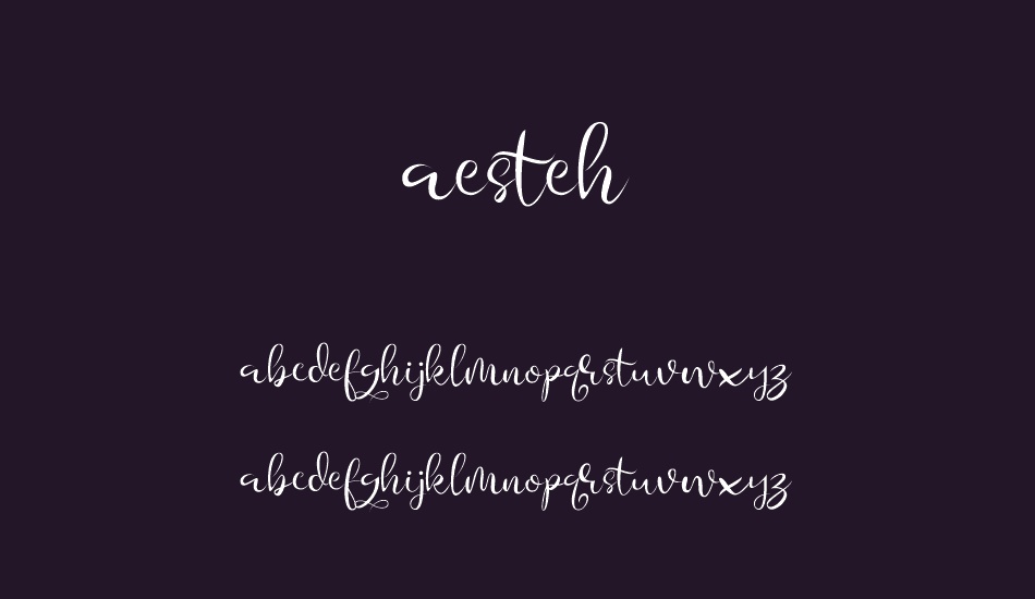 Aesteh font