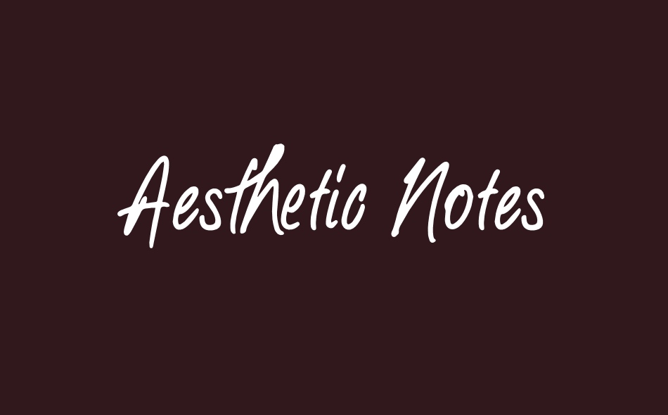 Aesthetic Notes font big